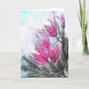 Zwart en Blauw Wenskaart 3 Kaart