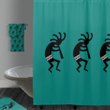 Zwart en Blauwgroen Kokopelli zuidwestelijk ontwer