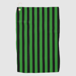  Zwart en Bos Groen Classic Gestreept Golfhanddoek