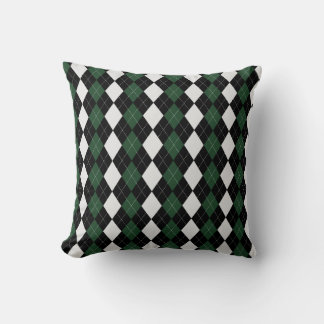 Zwart en BRIT. RACING GREEN Diamonds ARGYLE Patter Kussen
