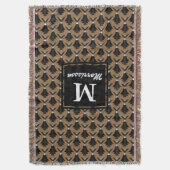 Zwart en Brons 1920s Art Deco - Gepersonaliseerd Deken (Voorkant Verticaal)
