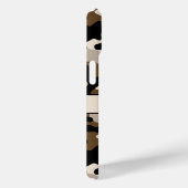 Zwart en bruin camouflage gepersonaliseerd Case-Mate iPhone case (Achterkant / Rechts)