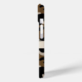 Zwart en bruin camouflage gepersonaliseerd Case-Mate iPhone case (Achterkant / Links)