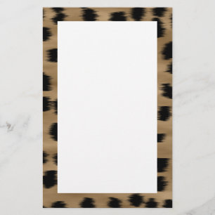 Zwart en bruin Cheetah printpatroon. Briefpapier