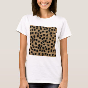 Zwart en bruin Cheetah printpatroon. T-shirt