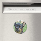 Zwart en Bruin Chihuahua Magnet Magneet (Insitu (Vaatwasser))