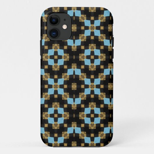 Zwart en bruin geometrisch ontwerp Case-Mate iPhone case (Achterkant)