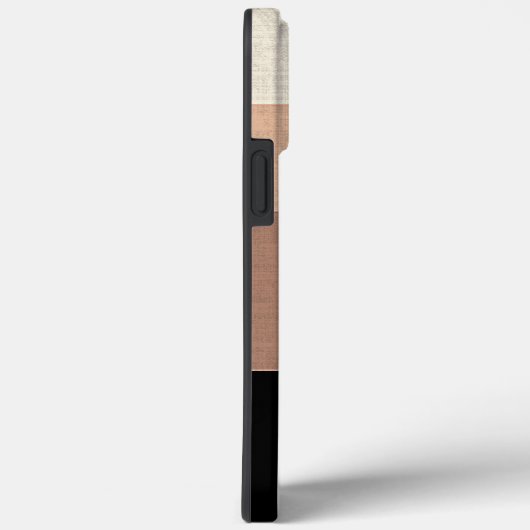 Zwart en Bruin Gestreepte Persoonlijke Initialen Case-Mate iPhone Case (Achterkant / Rechts)