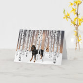 Zwart en bruin in berkenbos kaart (Gele Bloem)