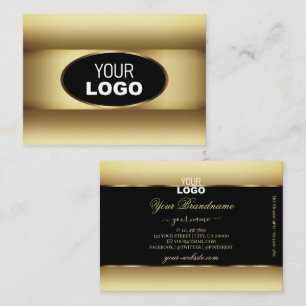 Zwart en bruin Ombre Logo Dark Gold Decor Lijst Visitekaartje