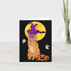 Zwart En Bruine Duitse Herder Heks Halloween Kaart