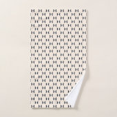 Zwart en Cream Chi Geometrisch Bad Handdoek (Handdoek)