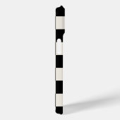 Zwart en Cream Retro Check Case-Mate iPhone Case (Achterkant / Rechts)