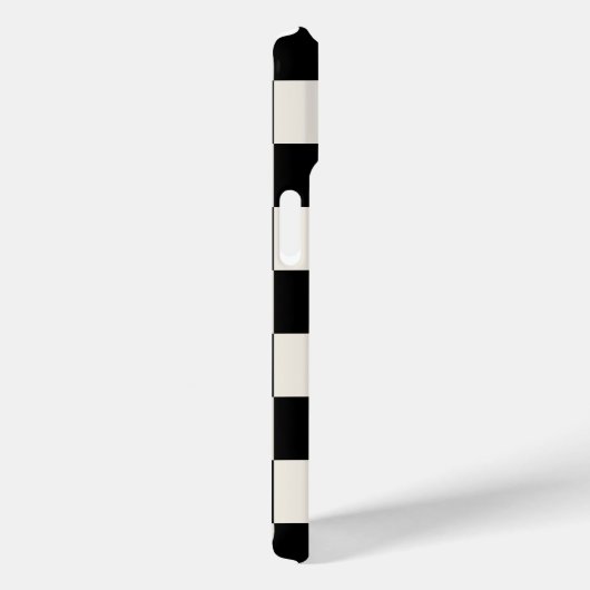 Zwart en Cream Retro Check Case-Mate iPhone Case (Achterkant / Rechts)