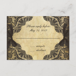 zwart en crème kant - RSVP Kaartje