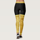 Zwart en een wit paard dat vecht leggings (Achterkant)