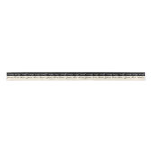 Zwart en eggshell Stripe - Aangepast tekstlint Lint (Voorkant)