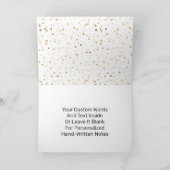 Zwart en Faux Gold Foil modern penseelscript Bedankkaart (Binnen)