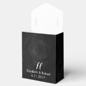 Zwart en Faux Gold Glitter Bedankdoosjes (Geopend)