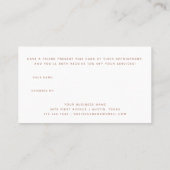 Zwart en Faux Roos Gold Script en hart | Aanbevelingskaartje (Achterkant)