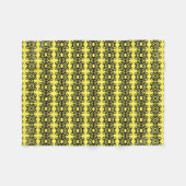 Zwart en geel fleece deken (Voorkant (Horizontaal))