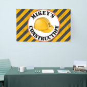 Zwart en geel, hard Pet, 2e verjaardag Spandoek (Beurs)