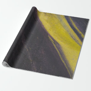 Zwart en geel oppervlak cadeaupapier