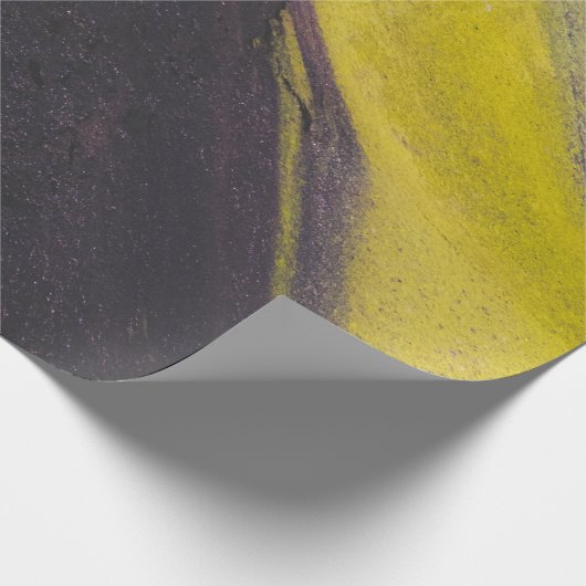 Zwart en geel oppervlak cadeaupapier (Hoek)