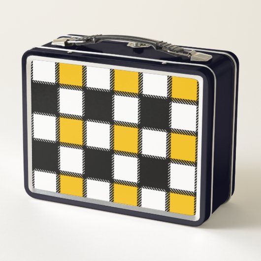 Zwart en geel Plaid Check (Achterkant)