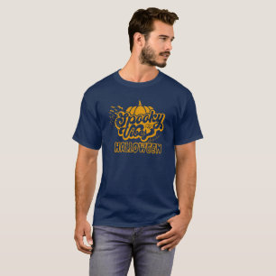 Zwart en Geel Spooky Halloween T-shirt