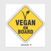 Zwart en geel Vegan Sticker (Vel)