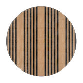 Zwart en geelbruin vijf strips snijplank (Voorkant)