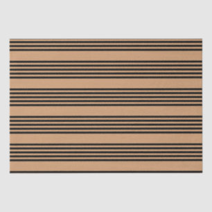 Zwart en geelbruin vijf strips tissuepapier