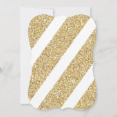 Zwart en Glitter Gold Masquerade Sweet 16 Kaart (Achterkant)