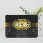 Zwart en goud 2025 kaart (Staand voorkant)