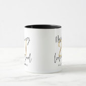 Zwart en goud 21ste verjaardag modern script stijl mok (Midden)