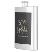 Zwart en goud 30e verjaardag modern script stijlvo flacon (Links)
