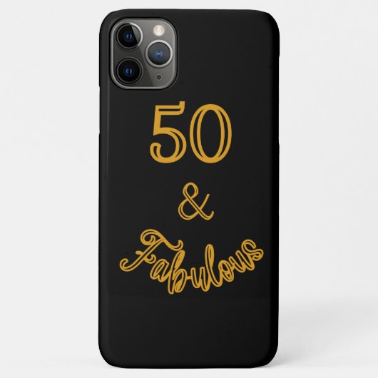 Zwart en goud 50 en Fabulous Case-Mate iPhone Case (Achterkant)