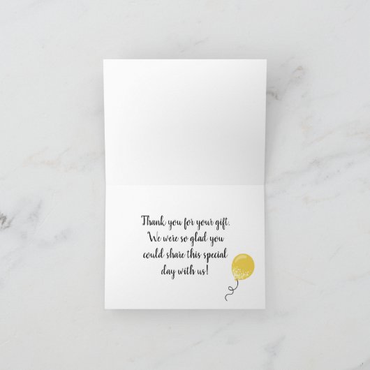 Zwart en Goud 50e Jubileum Dank u Kaart (Binnen)