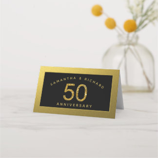 Zwart en goud 50ste gouden huwelijksjubileum