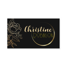 Zwart en Goud Aangepaste Naam en Beroep