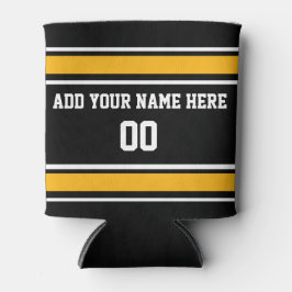 Zwart en goud aanpassen met Jouw naam Blikjeskoeler