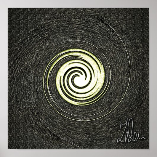 Zwart en goud abstract poster (Voorkant)