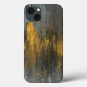 Zwart en goud abstracte print Danhui Nai iPhone 13 Hoesje