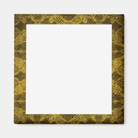 Zwart en Goud Afbeelding Lijst Magneet (Voorkant)