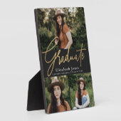 Zwart en Goud Afstuderen Script Afstuderen Foto Fotoplaat (Zijkant)