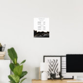 Zwart en goud agaat marmeren serviceprijs poster (Thuiskantoor)