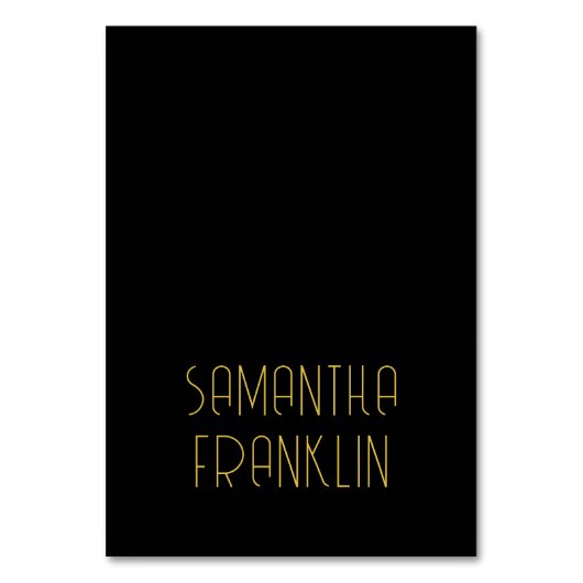 Zwart en Goud Art Deco Naam Plaats Kaarten