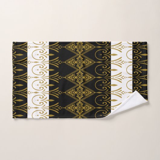 Zwart en goud bad handdoek (Handdoek)