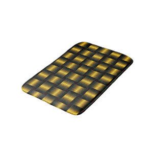 Zwart en goud badmat met gouden rooster